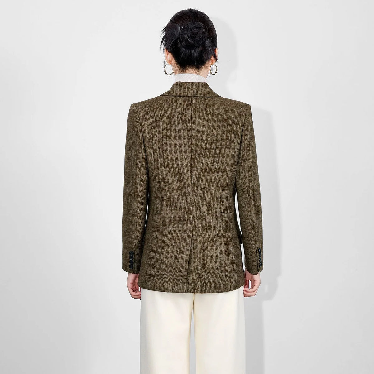 Herringbone Wool-Blend Blazer — image 2