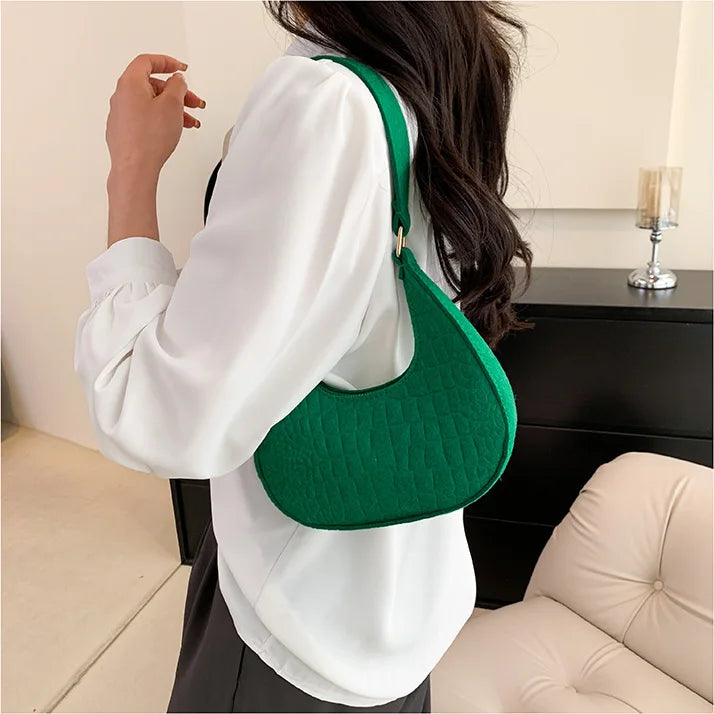 Felt Crescent Underarm Bag — image 2