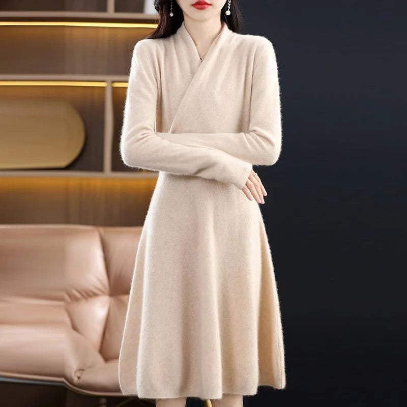 Wrap Knit Midi Dress — image 2