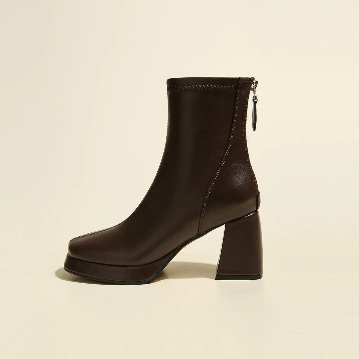 Square-Toe Block-Heel Ankle Boot — image 3