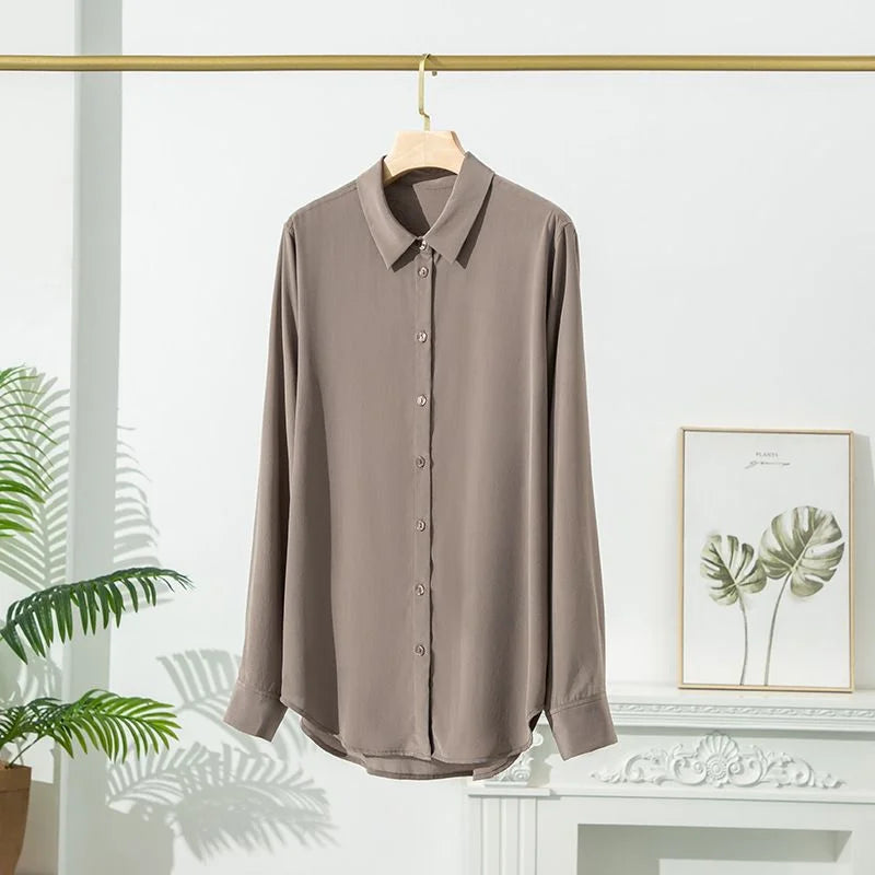 Soft-Collar Silk Shirt — image 4