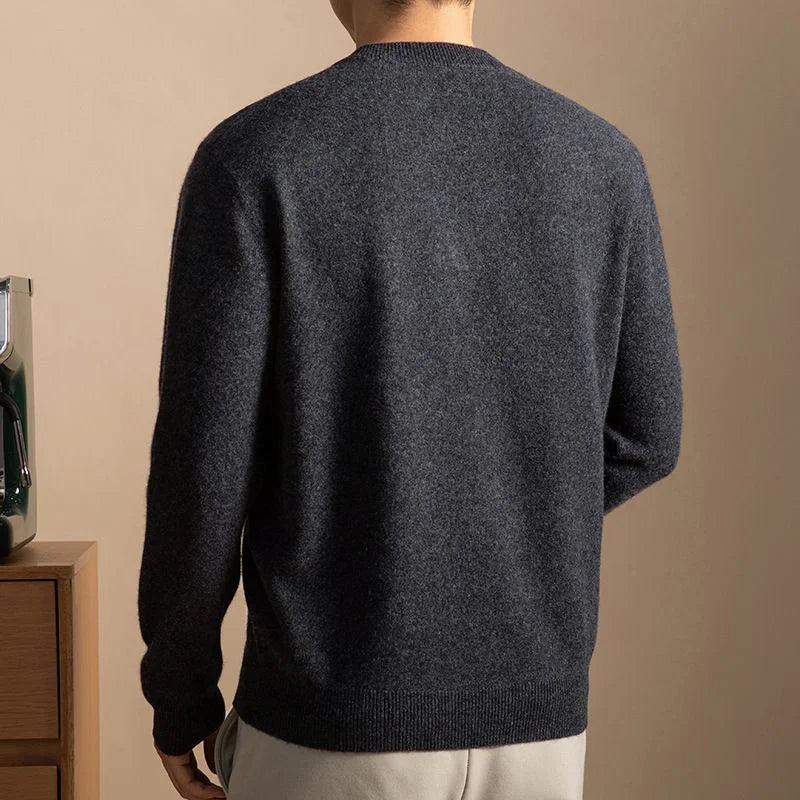 Cashmere-Blend Henley Sweater — image 4