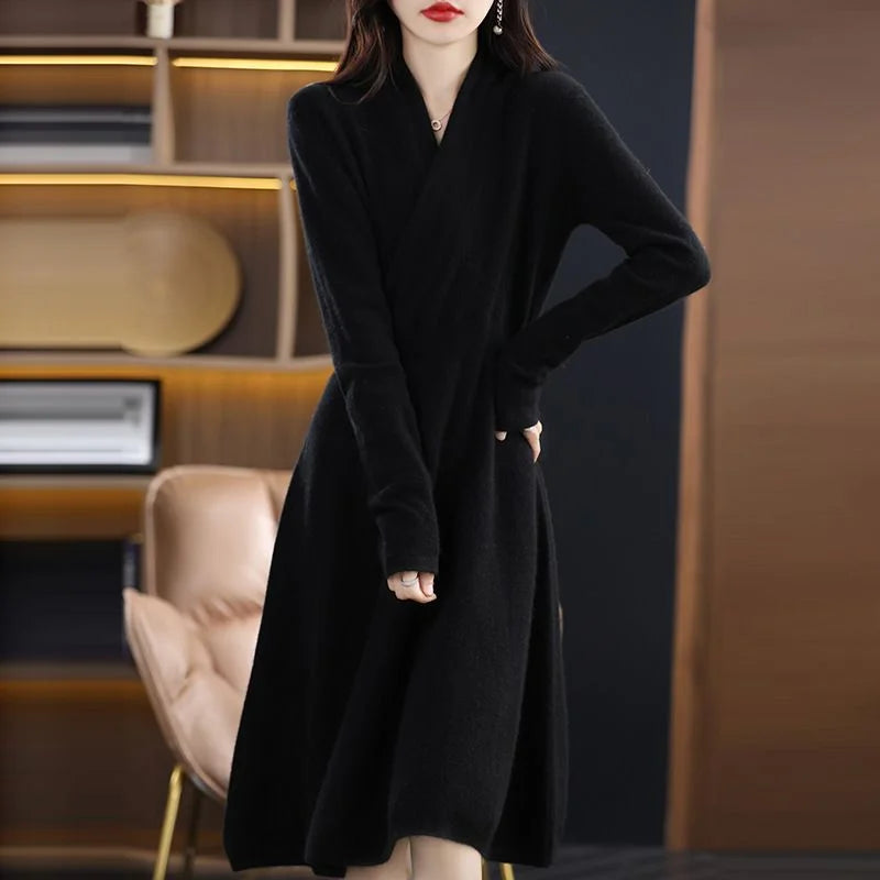 Wrap Knit Midi Dress — image 5