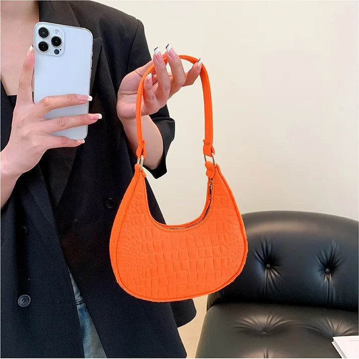Felt Crescent Underarm Bag — image 5