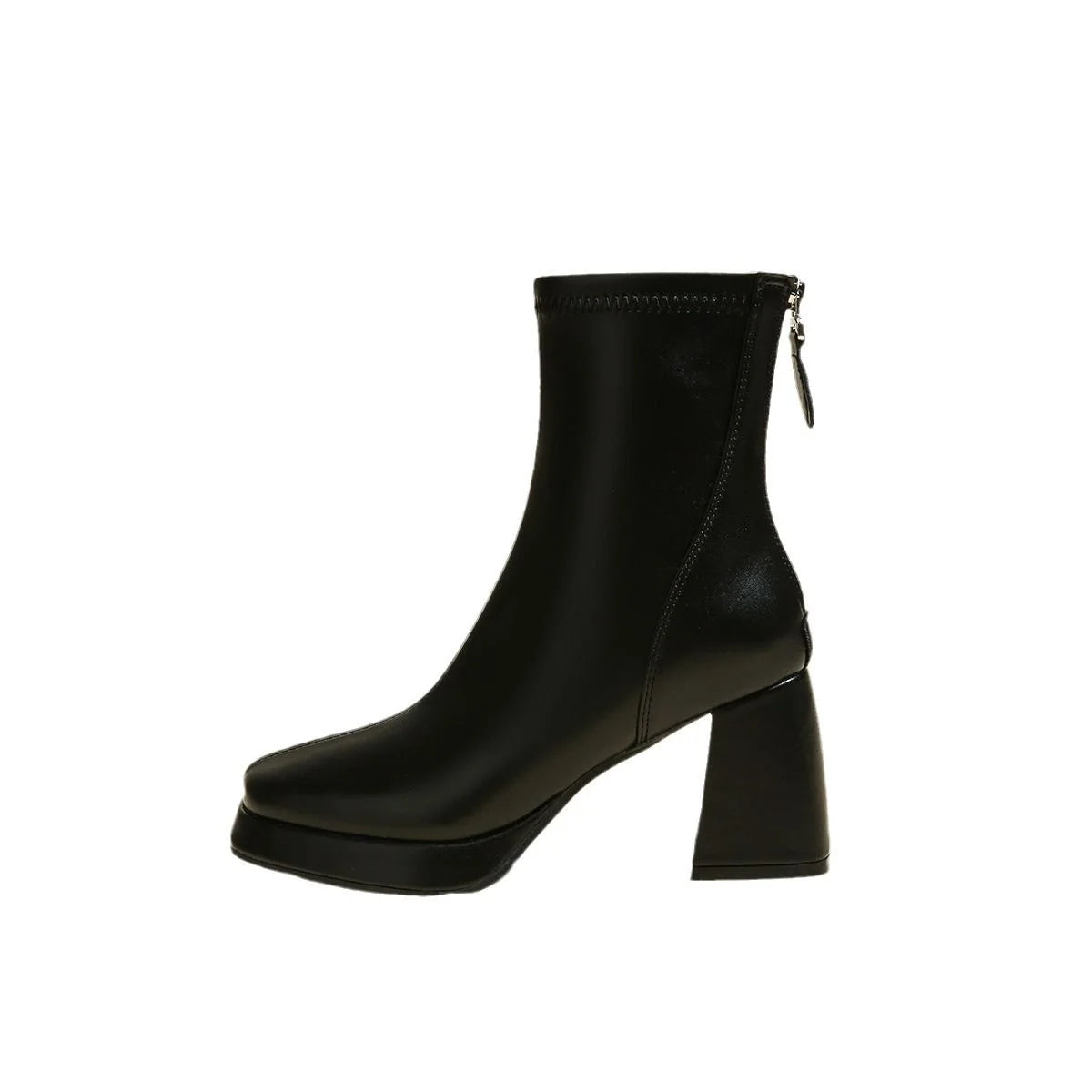 Square-Toe Block-Heel Ankle Boot — image 5