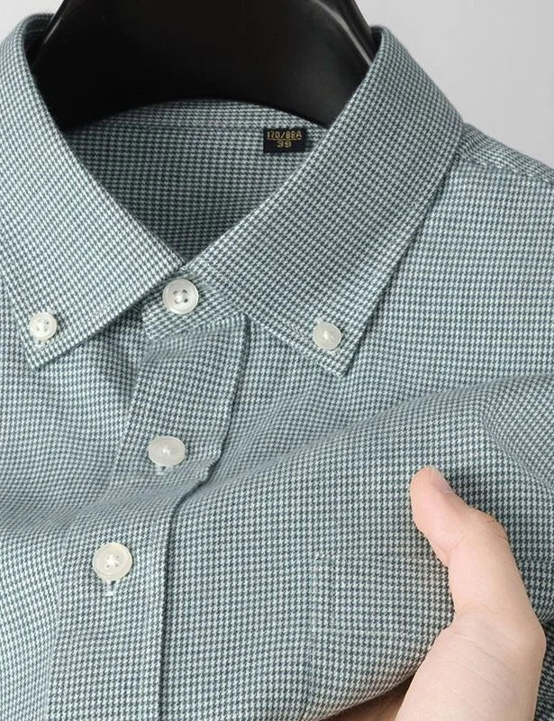 Houndstooth Wool-Blend Shirt — image 5