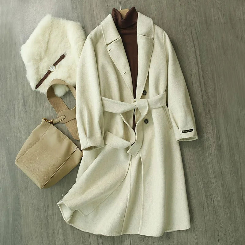 Belted Wool Wrap Coat — image 6