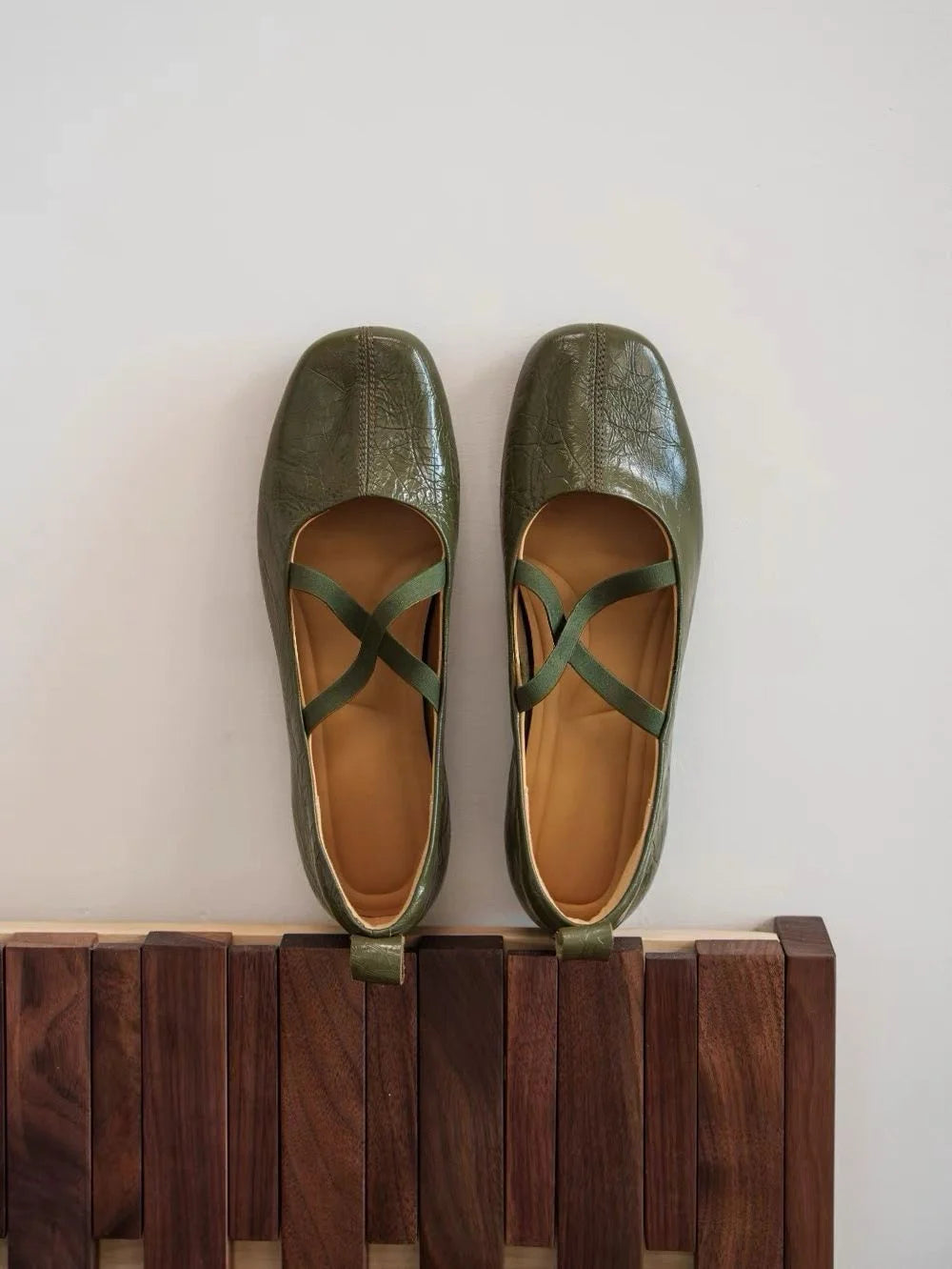 Square-Toe Criss-Cross Ballet Flat — image 7