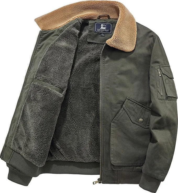 Shearling-Collar Bomber Jacket — image 1