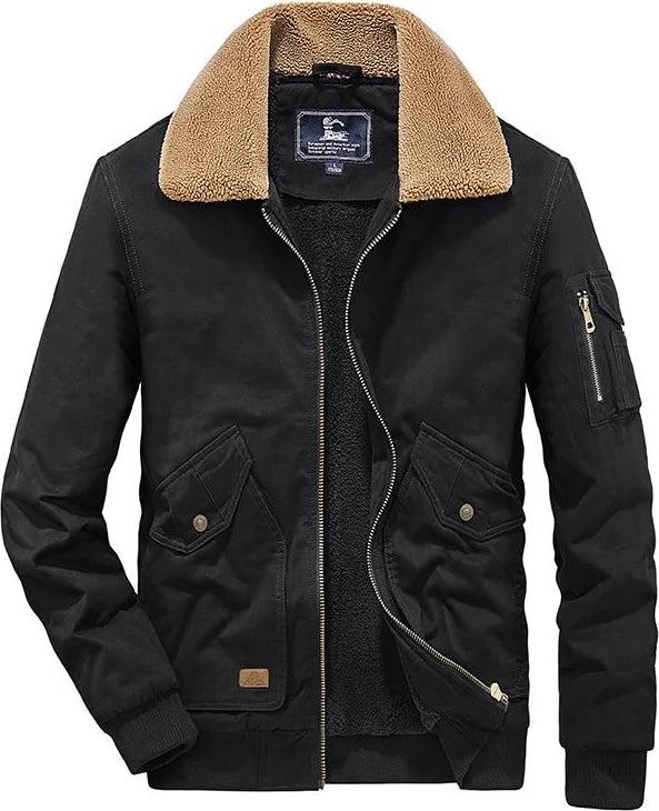 Shearling-Collar Bomber Jacket — image 3