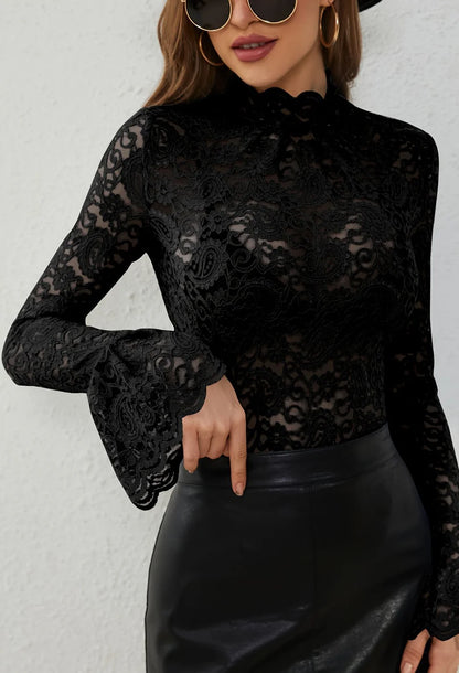 Lace Top with a Flared Sleeve — image 1
