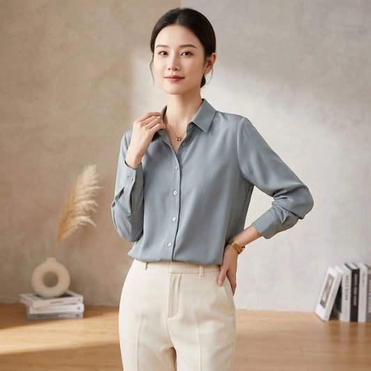 Soft-Collar Silk Shirt — image 1