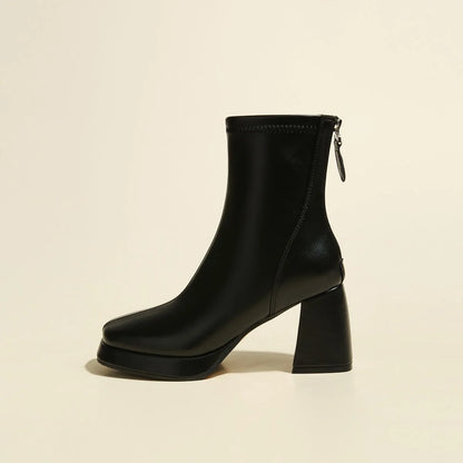 Square-Toe Block-Heel Ankle Boot — image 1