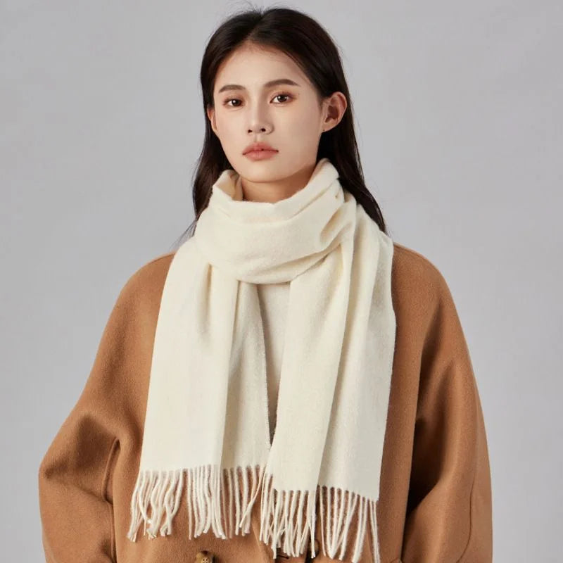 Long Wool Fringe Scarf — image 1