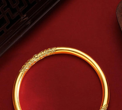 Engraved Gold-Tone Bangle — image 1