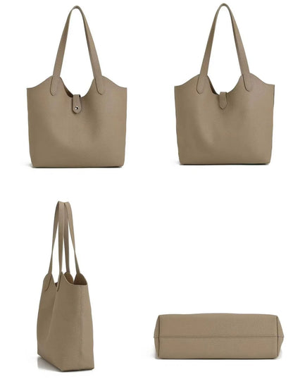 Pebbled Leather Shopper Tote — image 5