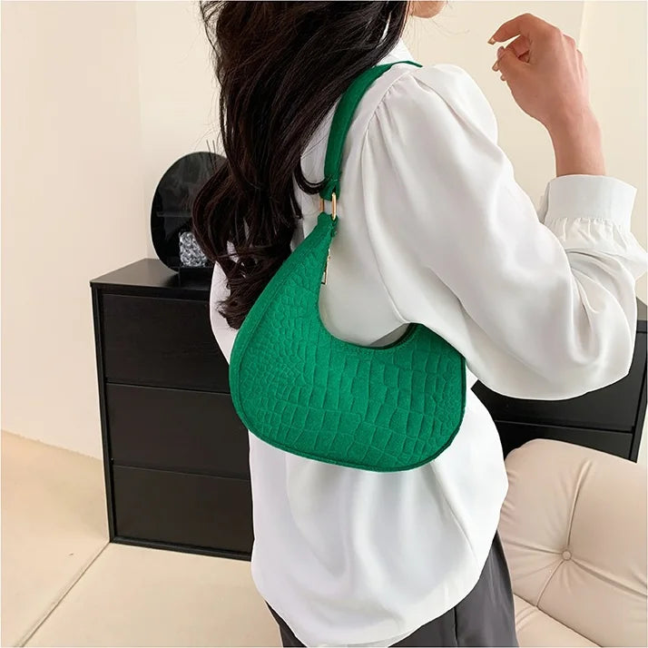 Felt Crescent Underarm Bag — image 1