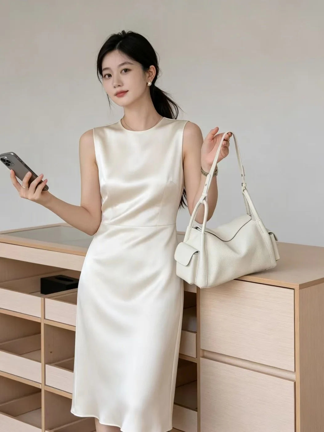 Slouchy Top-Grain Leather Shoulder Bag — image 2