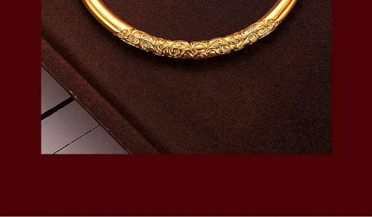 Engraved Gold-Tone Bangle — image 2