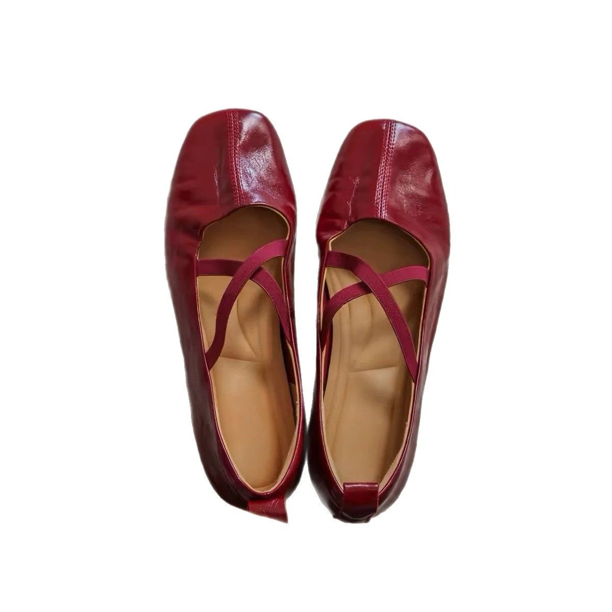 Square-Toe Criss-Cross Ballet Flat — image 2