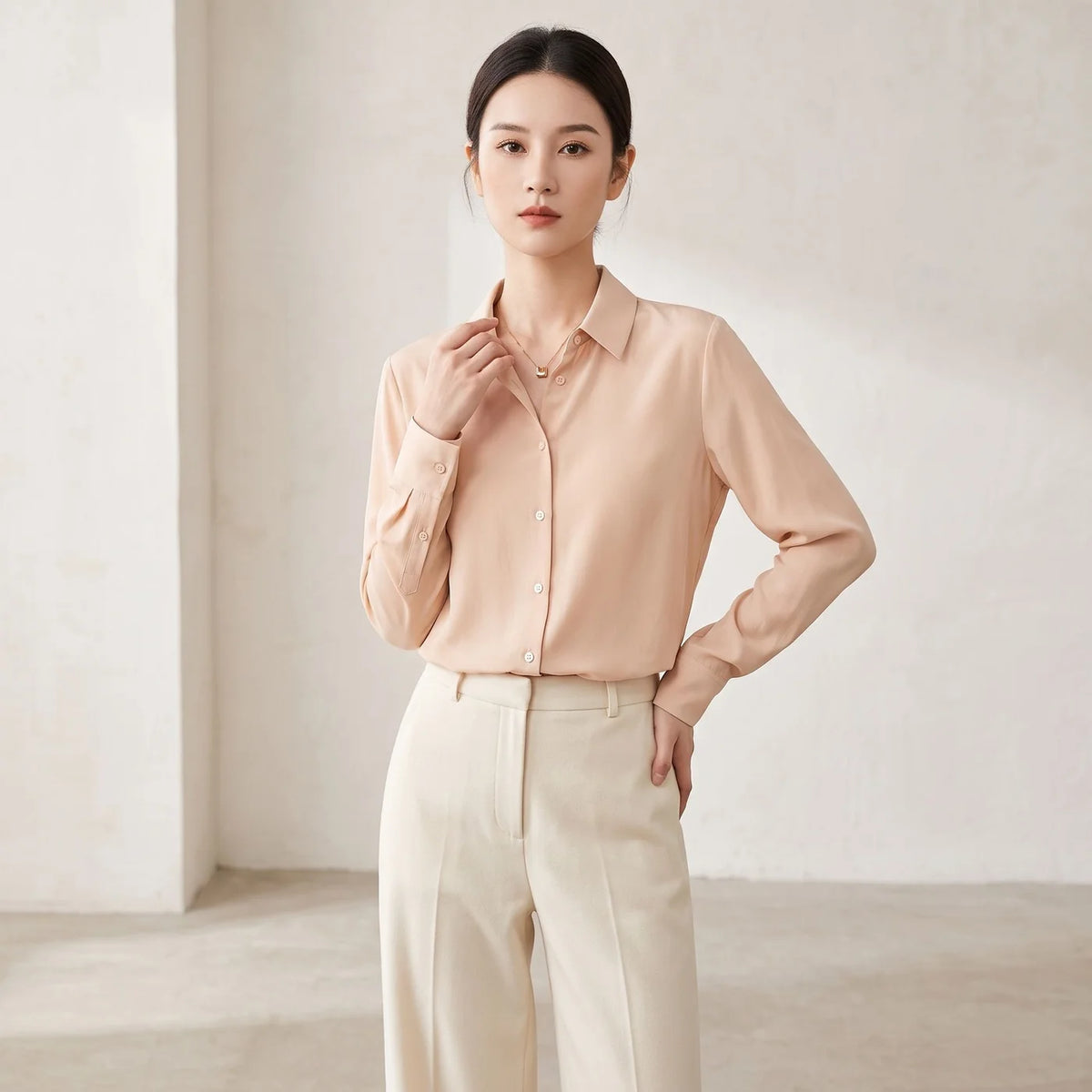 Soft-Collar Silk Shirt — image 2
