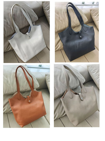 Pebbled Leather Shopper Tote — image 6