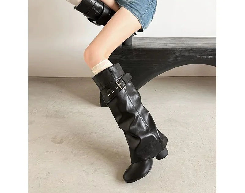 Buckled Knee-High Riding Boot — image 3
