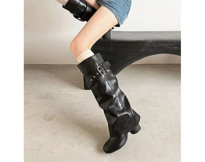 Buckled Knee-High Riding Boot — image 3