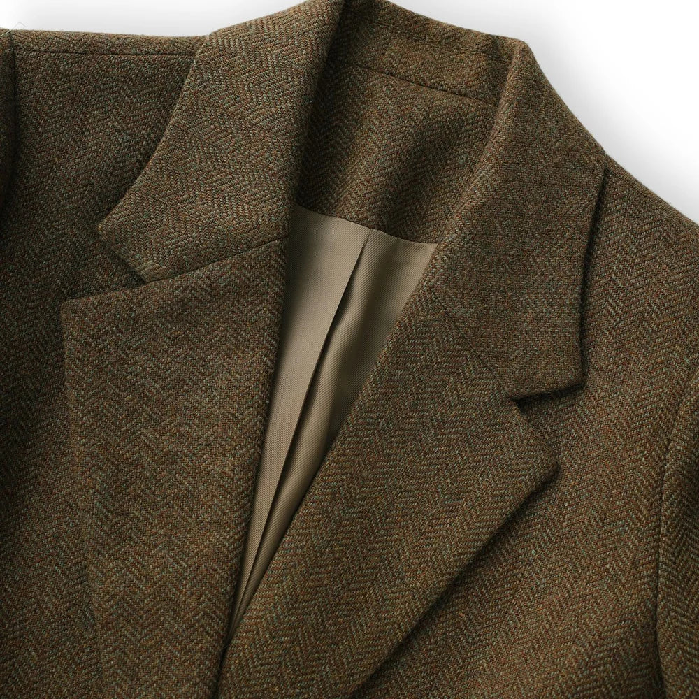 Herringbone Wool-Blend Blazer — image 3