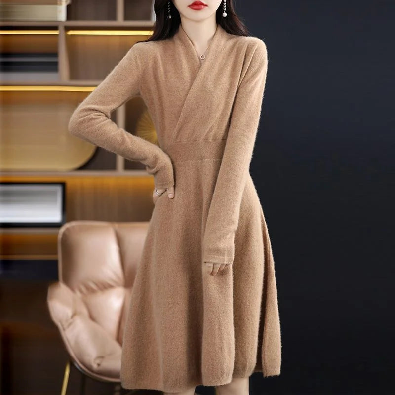 Wrap Knit Midi Dress — image 3