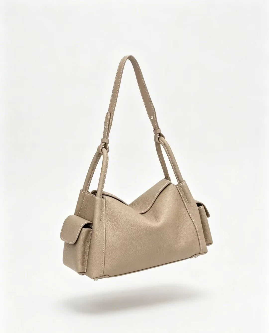 Slouchy Top-Grain Leather Shoulder Bag — image 4