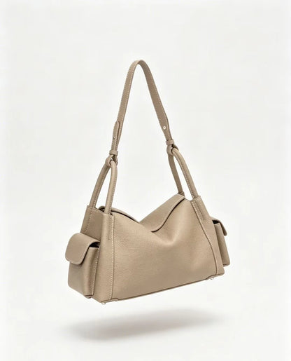 Slouchy Top-Grain Leather Shoulder Bag — image 4