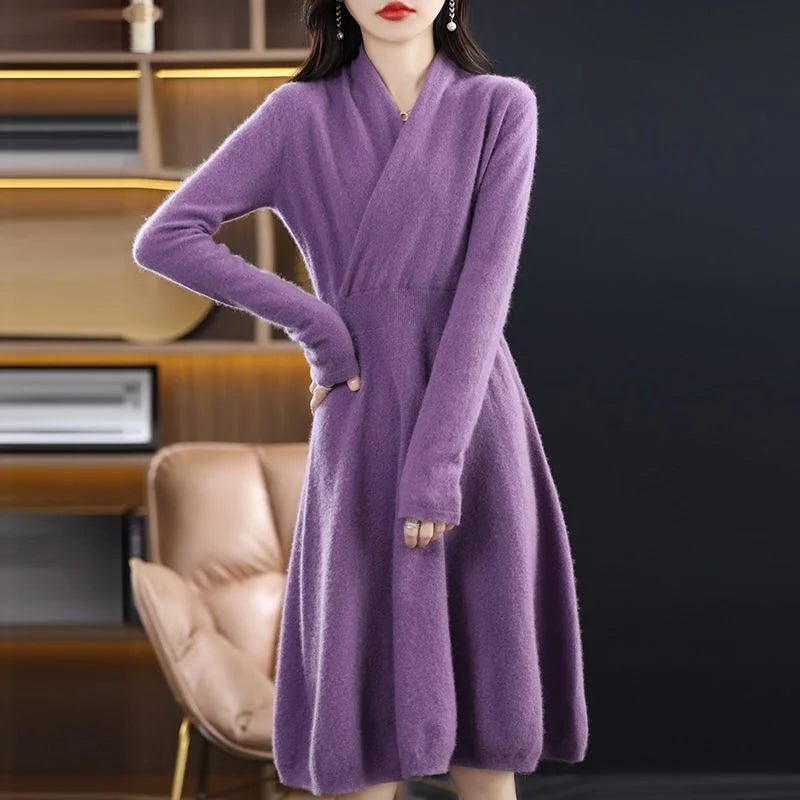Wrap Knit Midi Dress — image 4