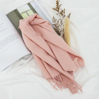 Long Wool Fringe Scarf — image 4