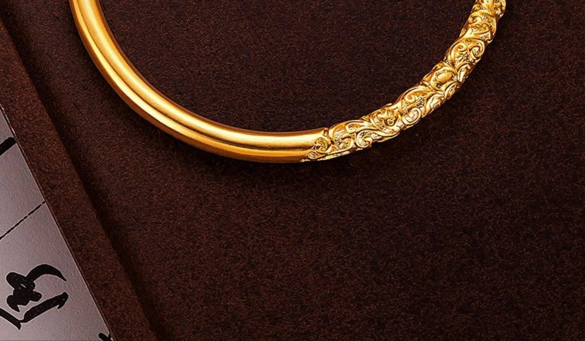 Engraved Gold-Tone Bangle — image 3