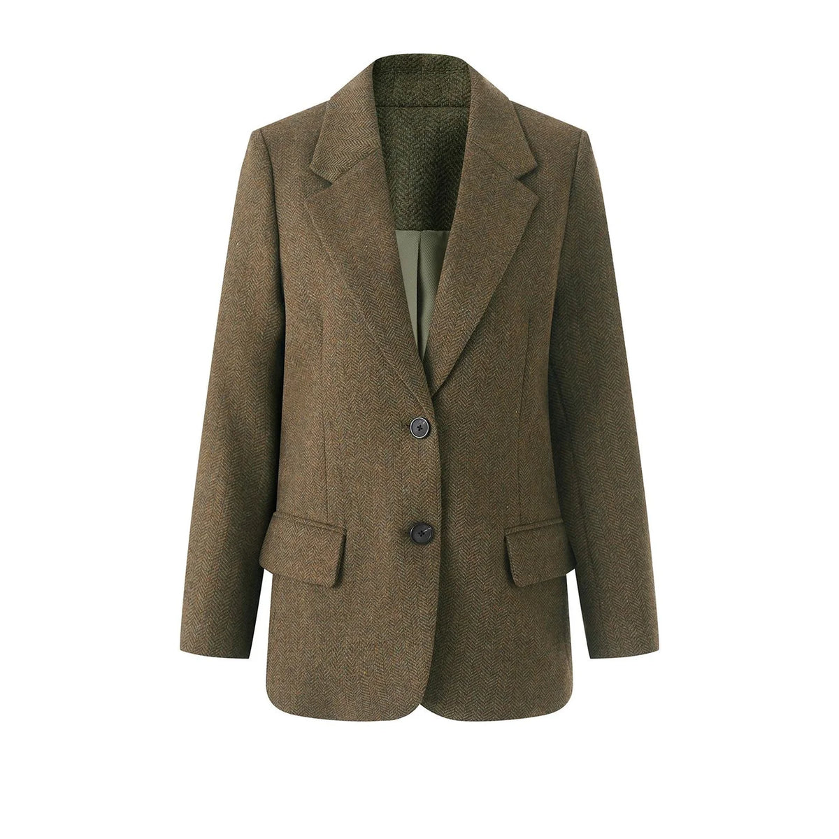 Herringbone Wool-Blend Blazer — image 5