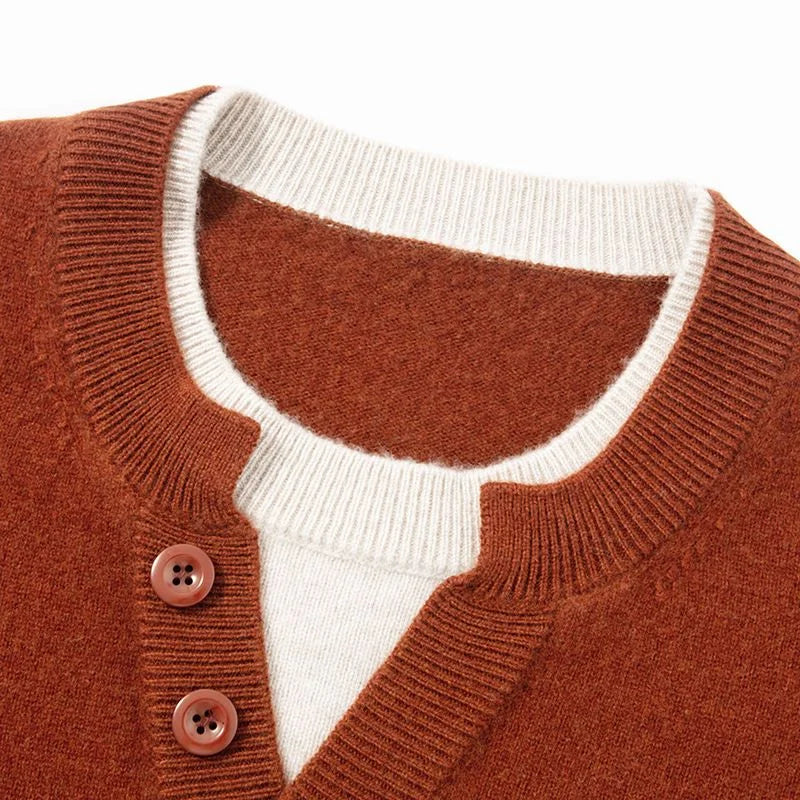 Cashmere-Blend Henley Sweater — image 5