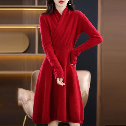 Wrap Knit Midi Dress — image 6