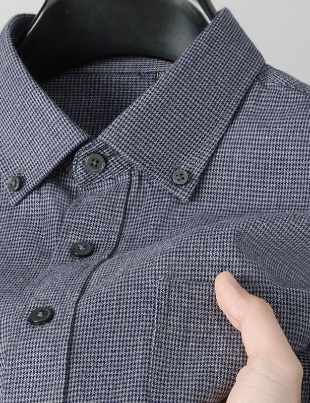 Houndstooth Wool-Blend Shirt — image 6