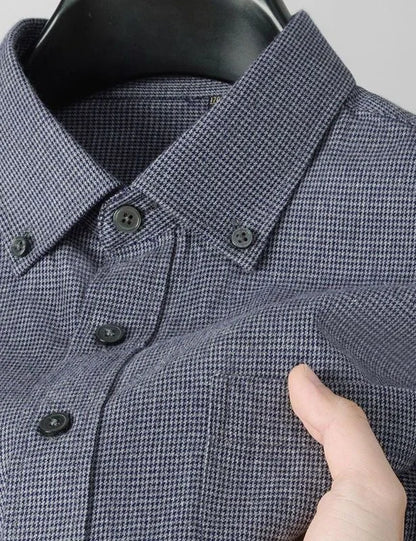 Houndstooth Wool-Blend Shirt — image 6