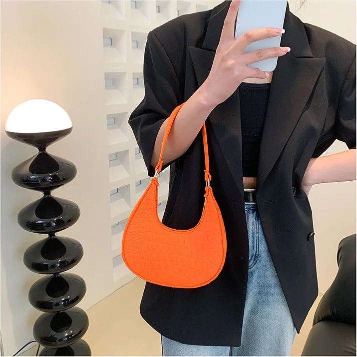 Felt Crescent Underarm Bag — image 6