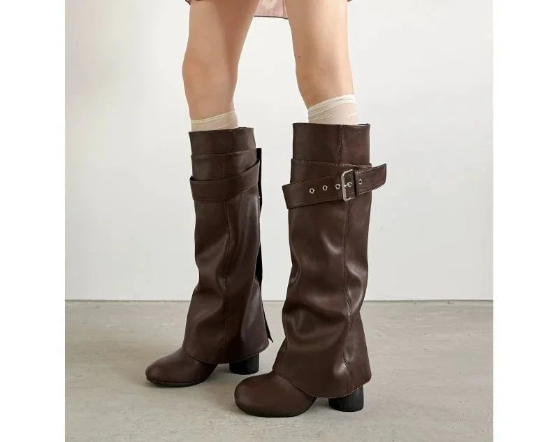 Buckled Knee-High Riding Boot — image 7