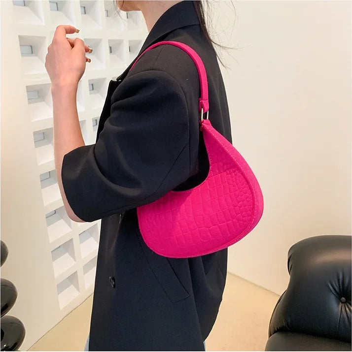 Felt Crescent Underarm Bag — image 8