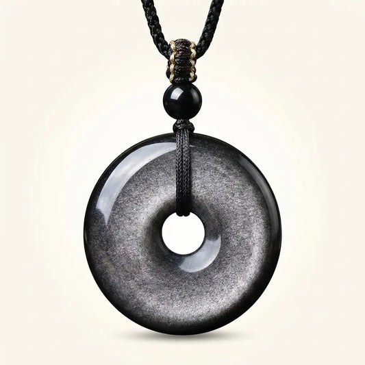 Obsidian Circle Pendant — image 1