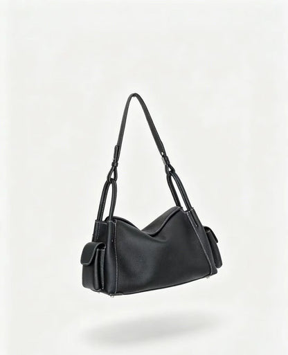 Slouchy Top-Grain Leather Shoulder Bag — image 10