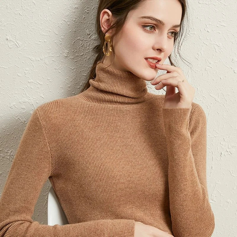 Mock-Neck Wool Sweater — image 2