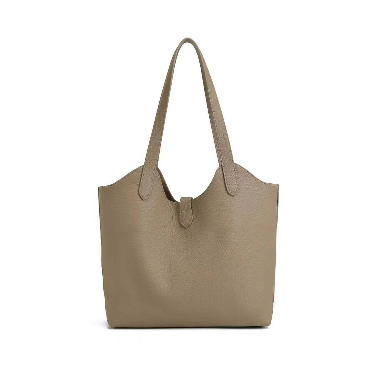 Pebbled Leather Shopper Tote — image 1