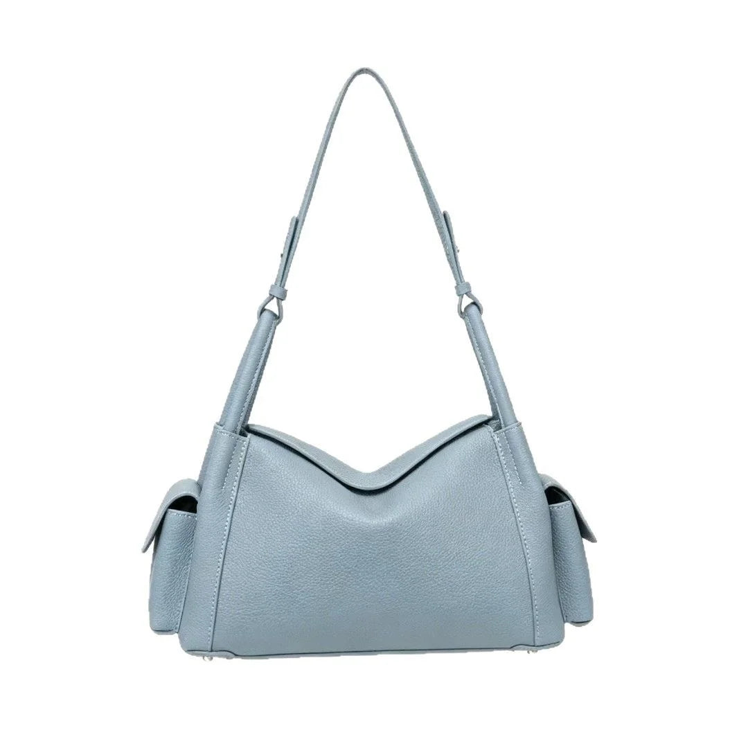 Slouchy Top-Grain Leather Shoulder Bag — image 9