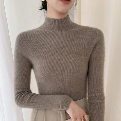 Mock-Neck Wool Sweater — image 1